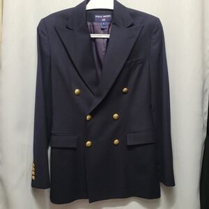 Vintage Polo Sport Ralph Lauren Double Breasted Wool Blazer Women's Size 4